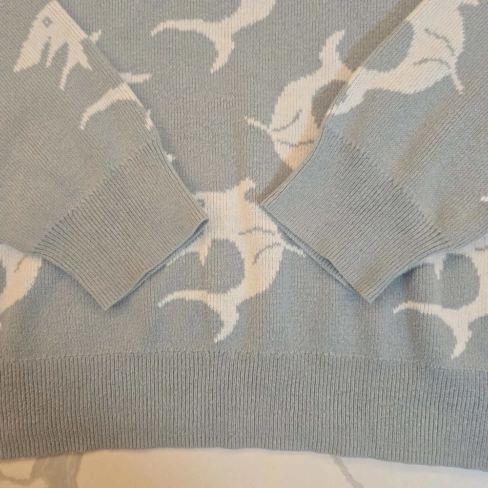 Stella McCartney Kids 100% Cotton Shark Sweater Sweatshirt Blue Size 12yrs - Picture 4 of 10